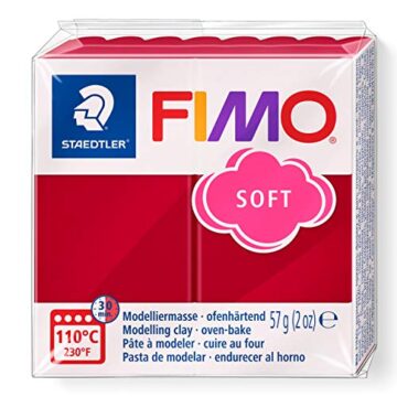 Fimo 8020 – Pasta de modelar, color rojo cereza, 56 gr