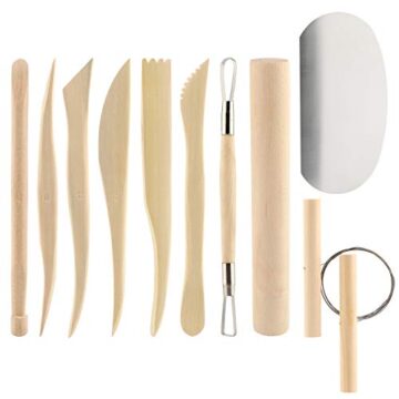 LUTER 10 Piezas De Herramientas De Arcilla Para Cerámica Kit De Arcilla Polimérica Para Cerámica Herramientas De Arcilla Para Esculpir De Madera