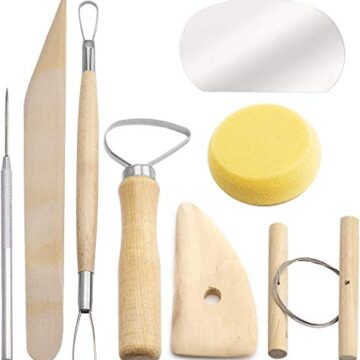 SSyang 8 Piezas Herramienta de Escultura de Cerámica,Herramientas de Esculpir Arcilla Cerámica Carving Tool Set,para principiantes,profesionales
