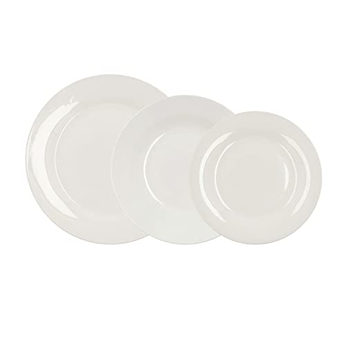 Bidasoa LIS – Vajilla de Porcelana blanca 18 Piezas