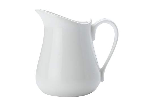 Maxwell Williams MWAA023 White Basics Jarra de leche/caldo con asa, porcelana, color blanco, 320 ml