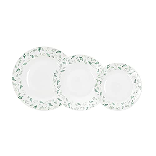 Quid HIEDRA – Vajilla Porcelana blanca de 18 Piezas