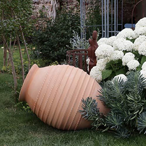 Terracota Ánfora, puntiaguda, resistente a heladas, decoración tumbado para el jardín 50 – 110 cm vitex