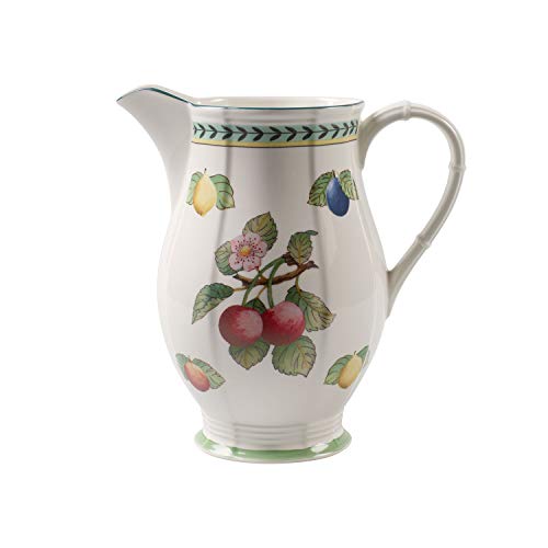 Villeroy & Boch French Garden Fleurence Jarra, 2,1 l, Porcelana Premium, Blanco/Multicolor